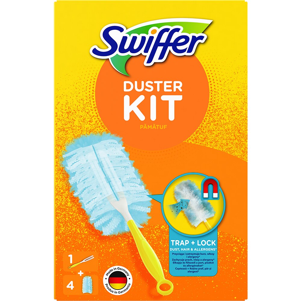 Pamatuf pentru praf SWIFFER Duster, 1 maner + 4 rezerve