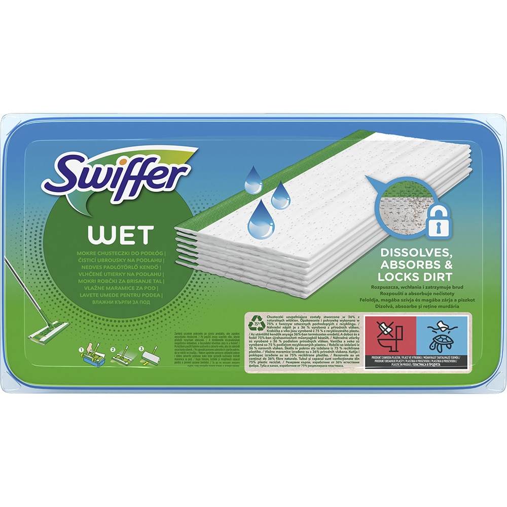 Rezerva umeda mop SWIFFER Wet, 28.8 cm, 20 bucati