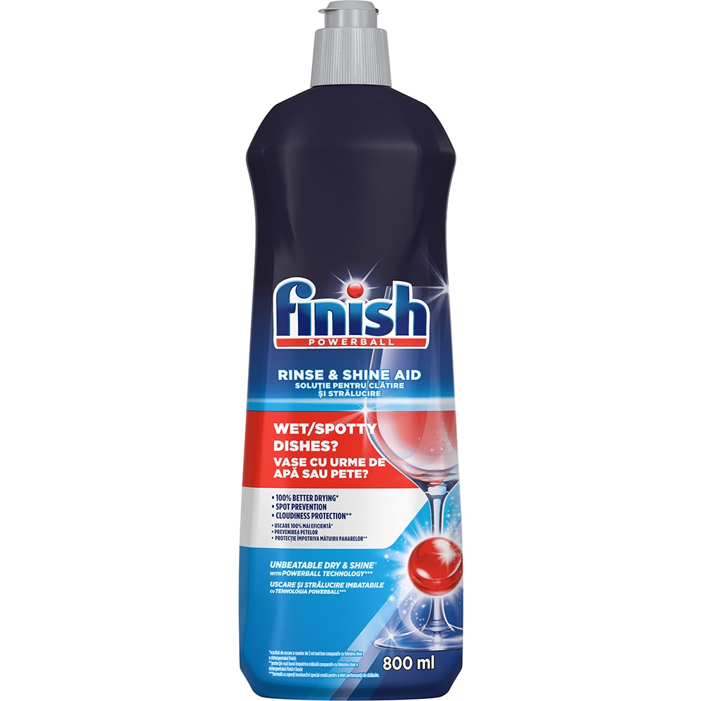 Solutie de clatire pentru masina de spalat vase FINISH, 800 ml