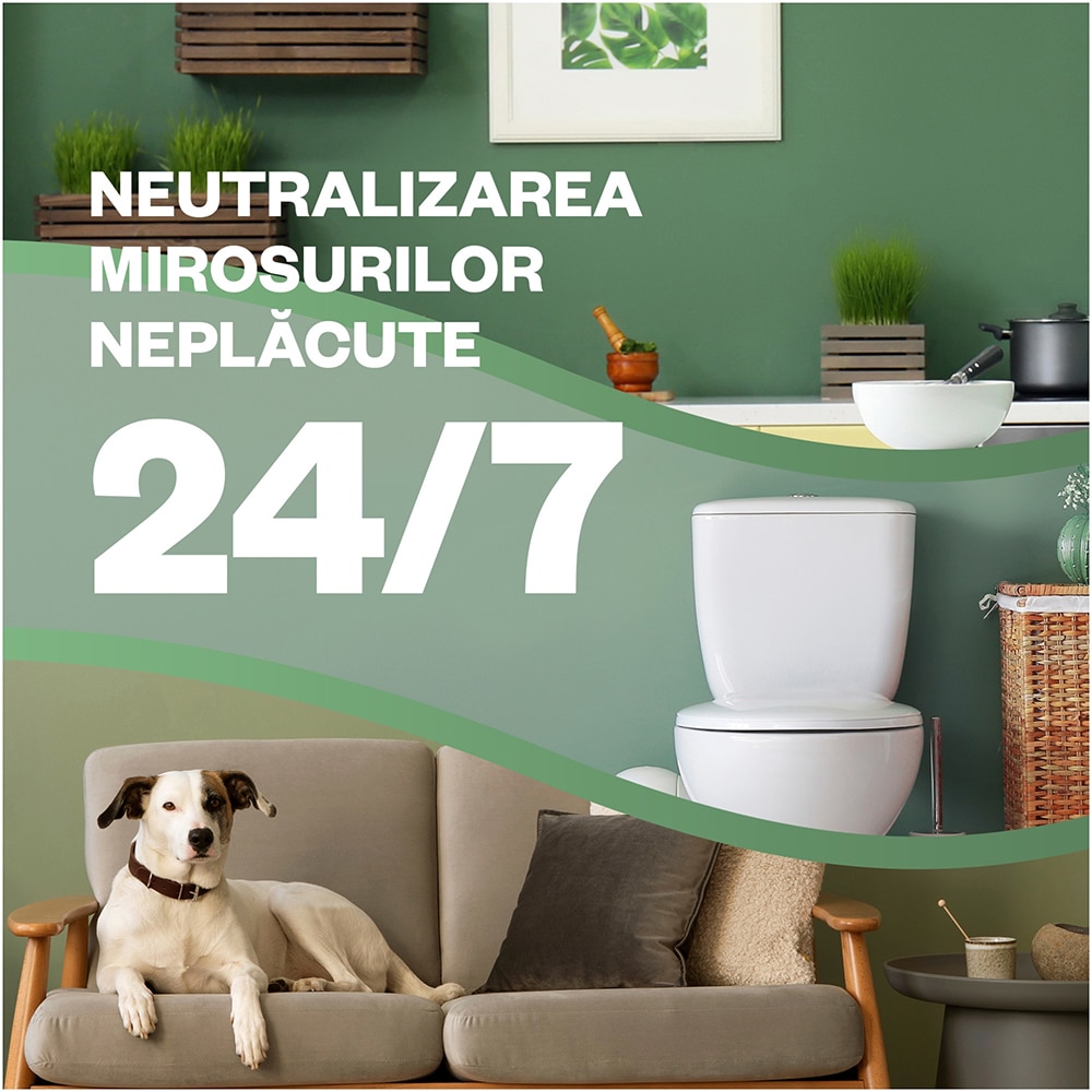 Rezerva odorizant de camera spray automat fara aerosoli AIR WICK Naturmatic, Grepfrut si Flori de portocal, 228 ml