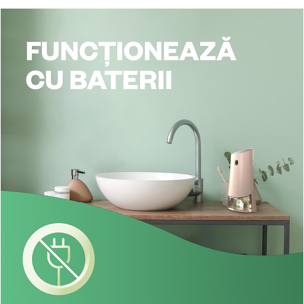 Rezerva odorizant de camera spray automat fara aerosoli AIR WICK Naturmatic, Grepfrut si Flori de portocal, 228 ml