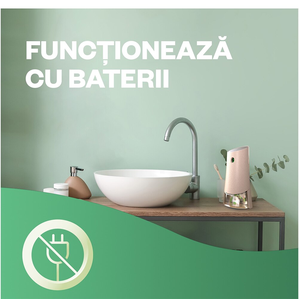 Rezerva odorizant de camera spray automat fara aerosoli AIR WICK Naturmatic, Zmeura si Lamaie verde, 228 ml