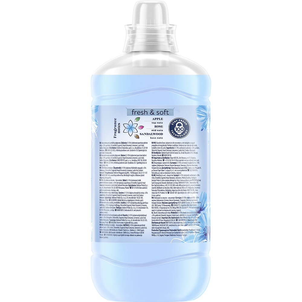 Balsam de rufe COCCOLINO Blue Splash, 1.45 l, 58 spalari