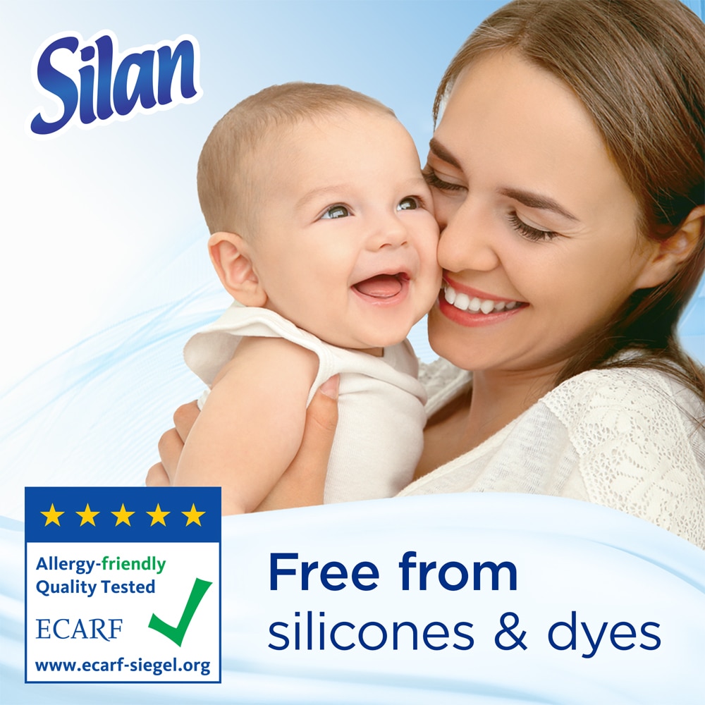 Balsam de rufe SILAN Sensitive & Baby, 1.408 l, 64 spalari