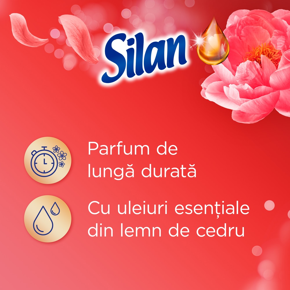 Balsam de rufe SILAN Aroma Therapy Sensual Rose, 1.1 l, 50 spalari