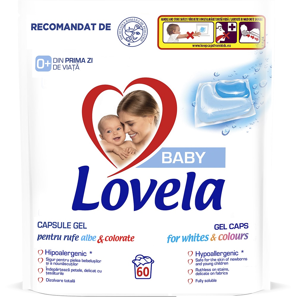 Detergent capsule LOVELA White & Color, 60 spalari