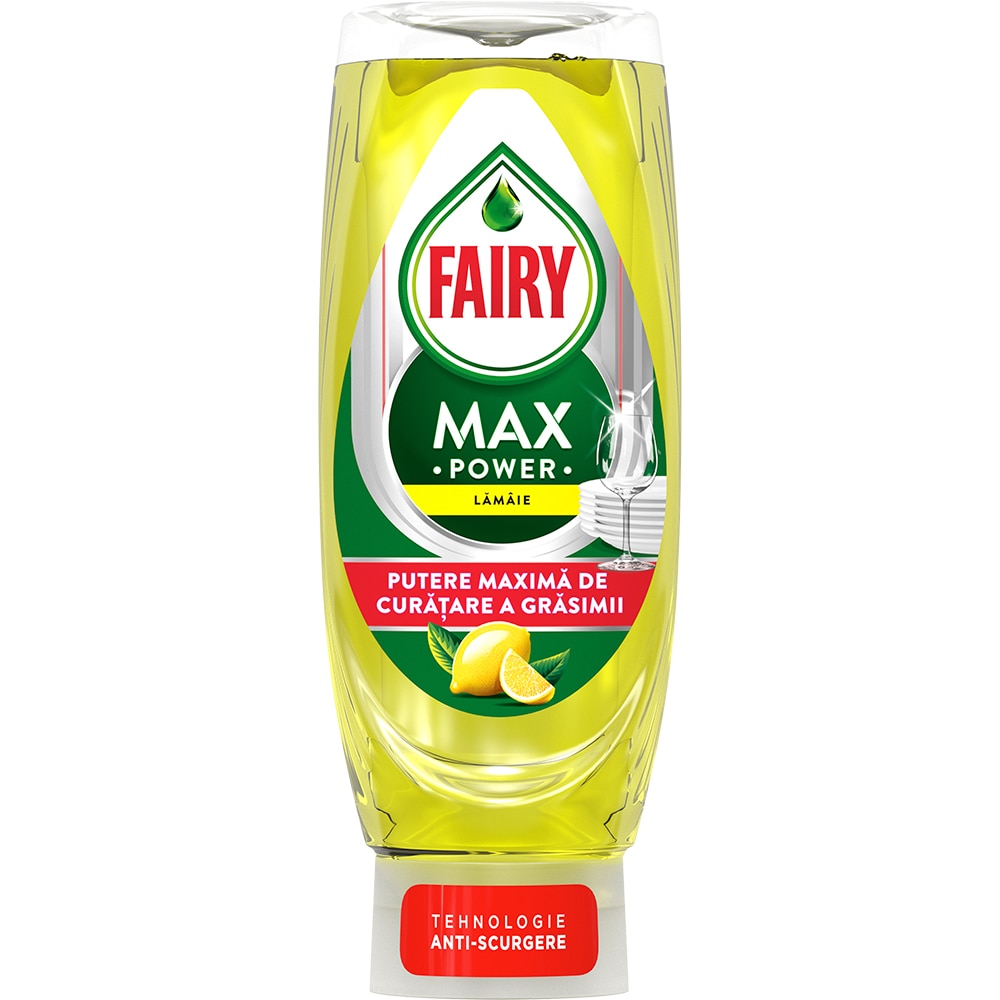 Detergent de vase FAIRY MaxPower Lemon, 545 ml