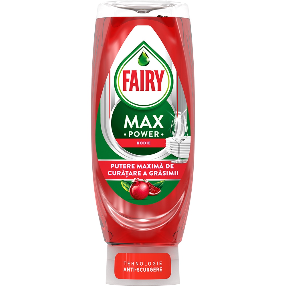 Detergent de vase FAIRY MaxPower Pomegranate, 545 ml