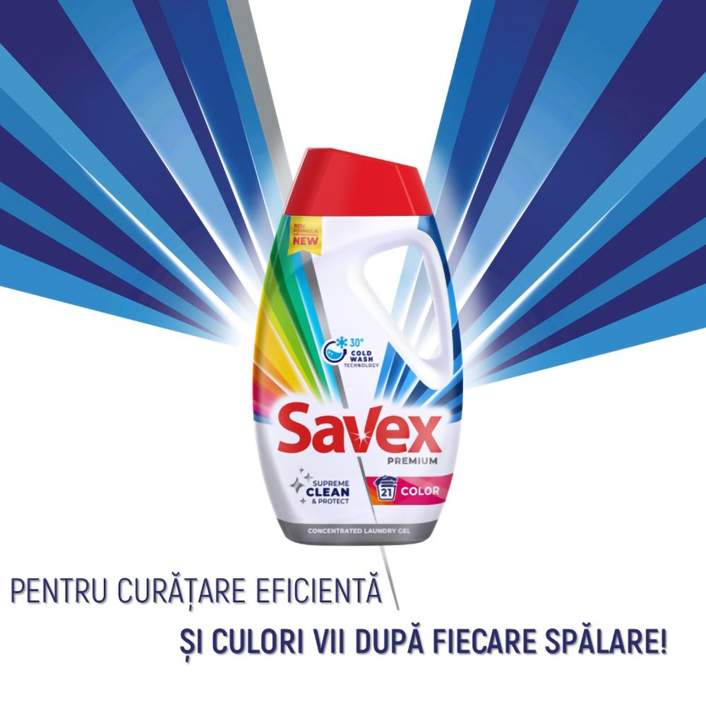 Detergent lichid SAVEX Premium Color, 2.7 l, 68 spalari
