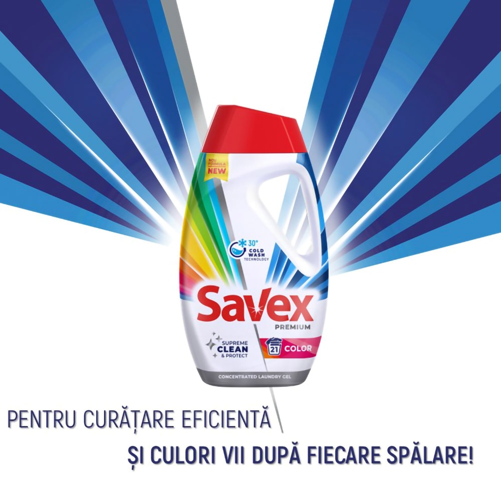 Detergent lichid SAVEX Premium Color, 3.6 l, 90 spalari