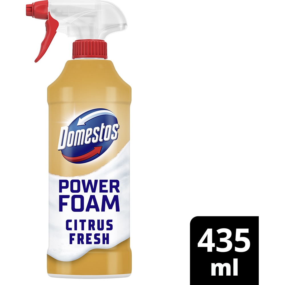 Solutie de curatare baie DOMESTOS Power Foam Spray, Citrus Blast, 435 ml