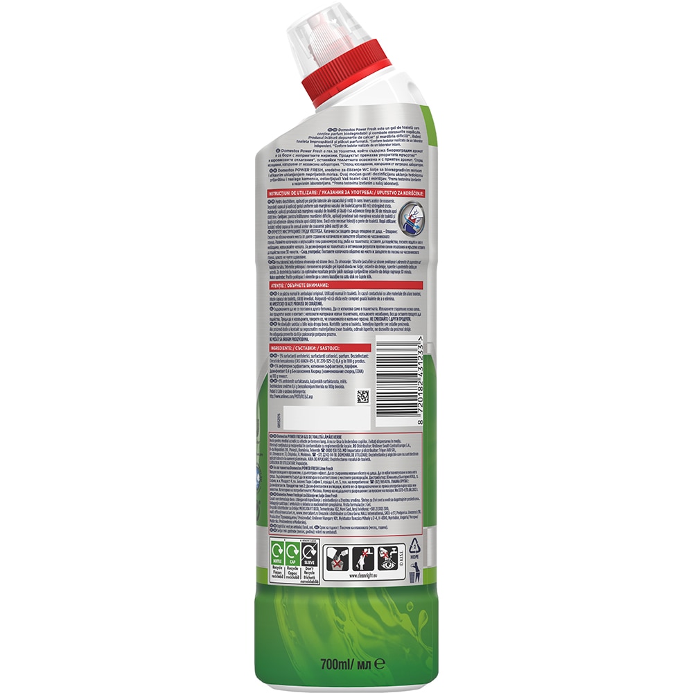 Dezinfectant DOMESTOS Total Hygiene Lime Fresh, 700ml
