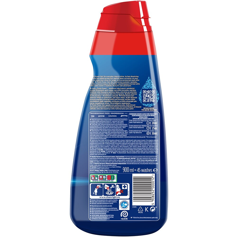 Detergent pentru masina de spalat vase FINISH Max Power Gel, Fresh, 900 ml