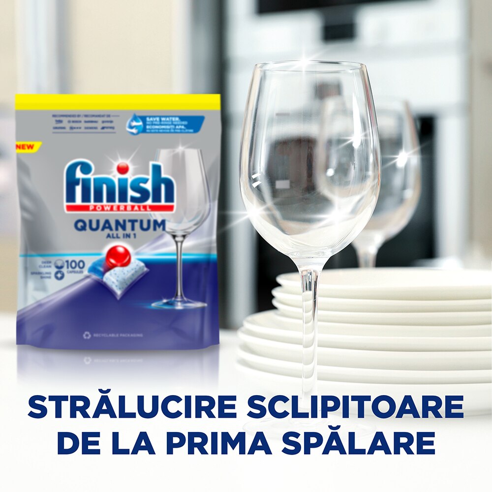 Detergent pentru masina de spalat vase FINISH Quantum, 100 tablete