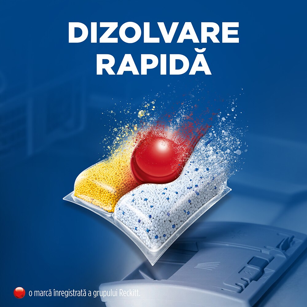 Detergent pentru masina de spalat vase FINISH Quantum, Lemon, 150 capsule