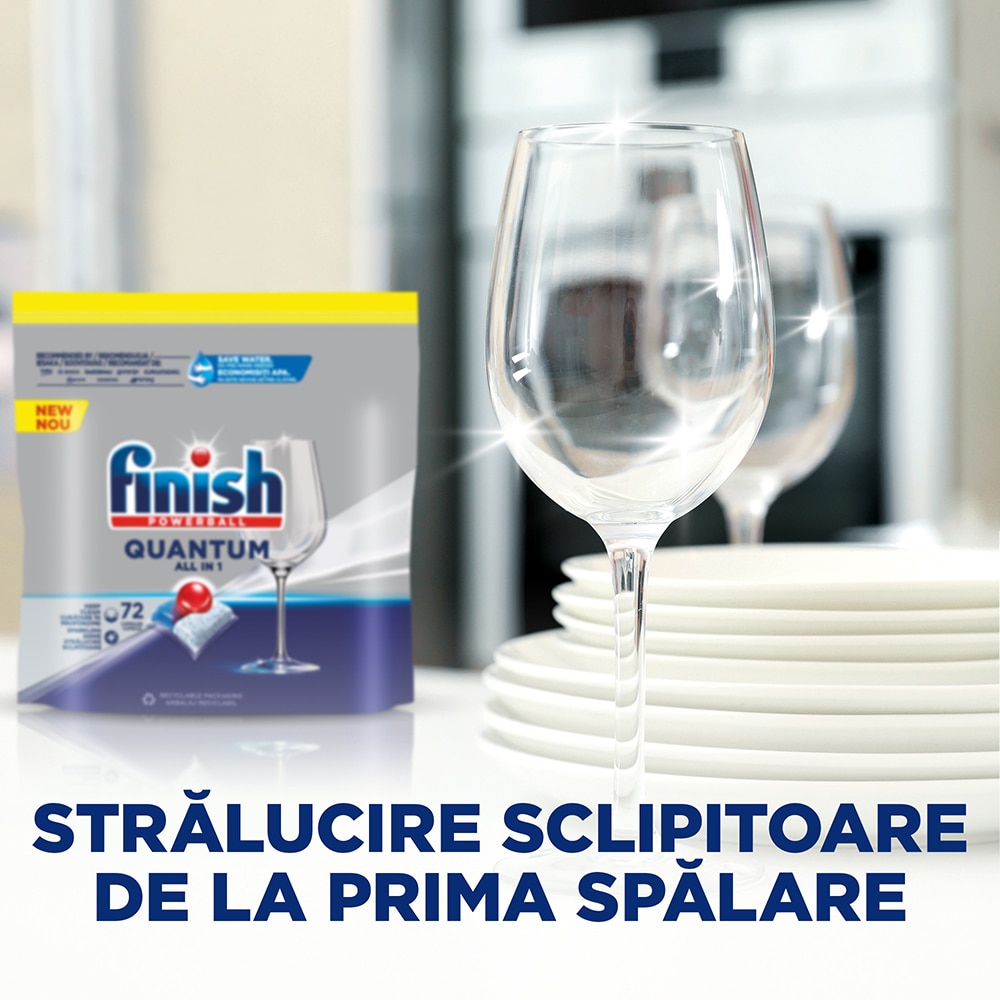 Detergent pentru masina de spalat vase FINISH Quantum, 72 tablete