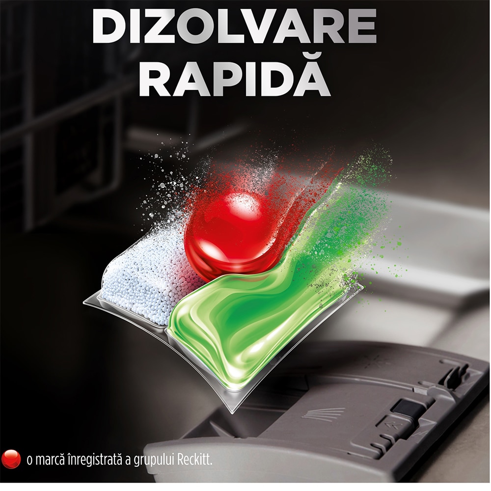 Detergent pentru masina de spalat vase FINISH Ultimate All in 1 Eco 0%, 100 capsule