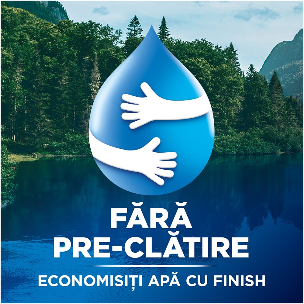 Detergent pentru masina de spalat vase Finish Ultimate All in 1 Eco 0%, 45 capsule