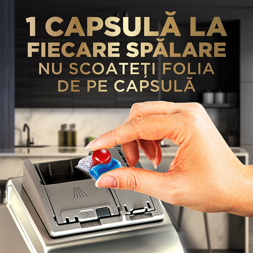 Detergent pentru masina de spalat vase FINISH Ultimate Lemon, 120 capsule