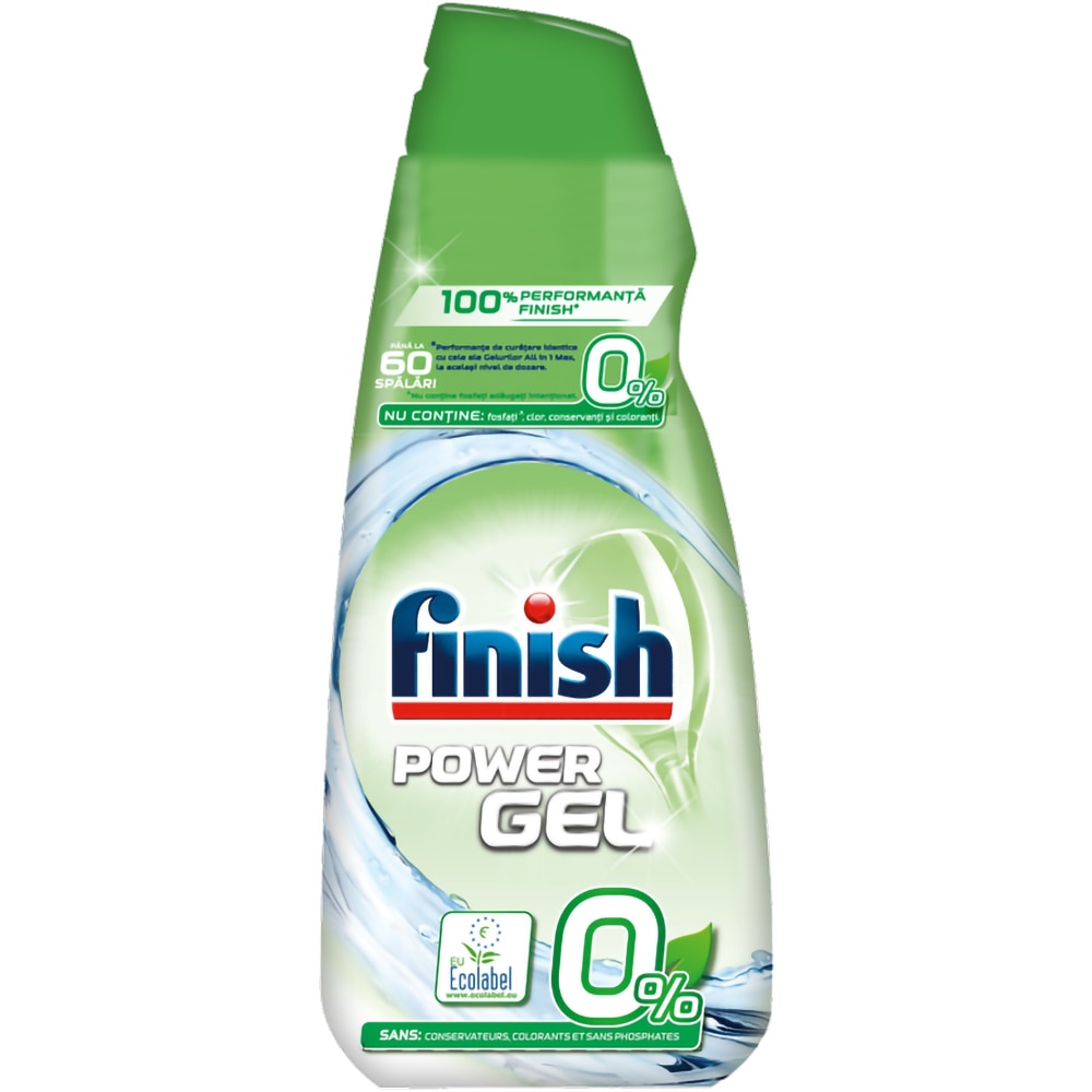 Detergent pentru masina de spalat vase FINISH Power Gel 0%, 900 ml