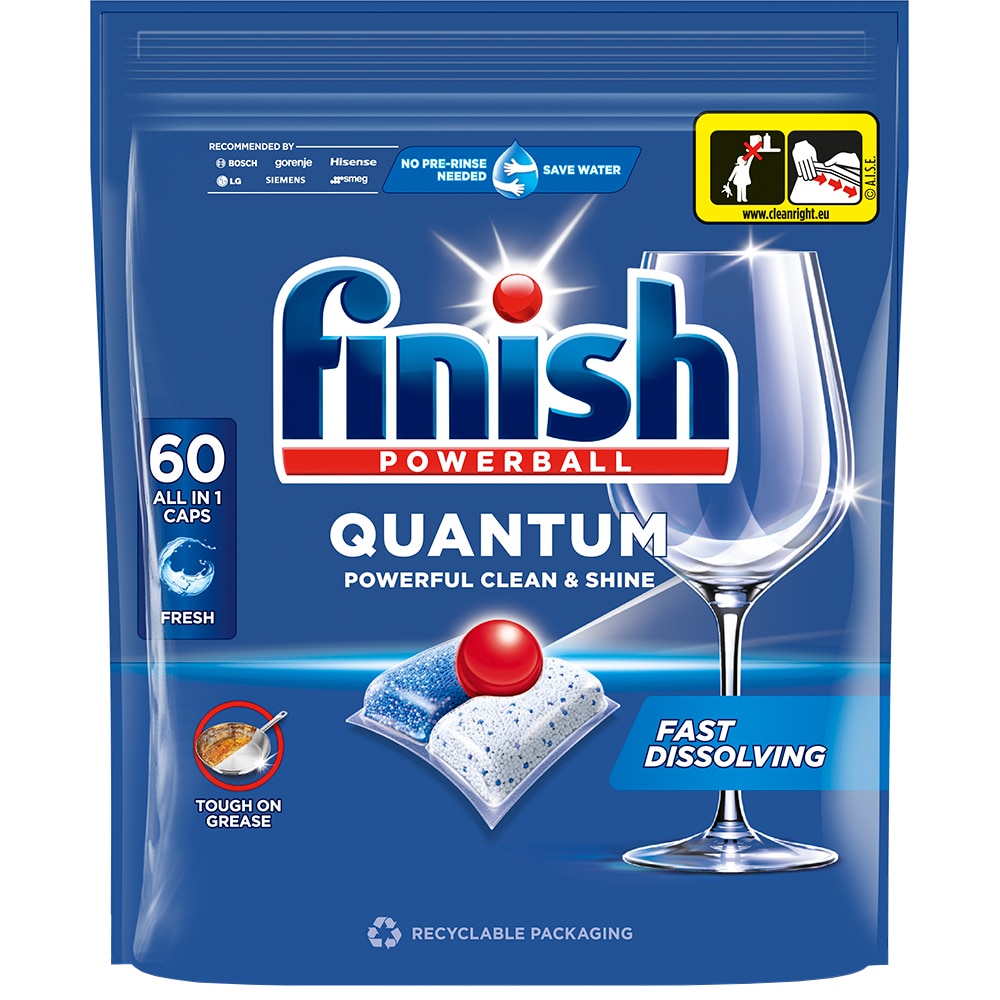 Detergent pentru masina de spalat vase FINISH Quantum, 60 tablete
