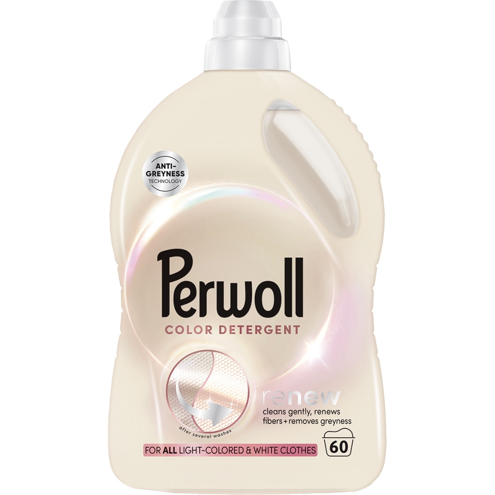 Detergent lichid PERWOLL Renew, Light Colors & White, 3 l, 60 spalari