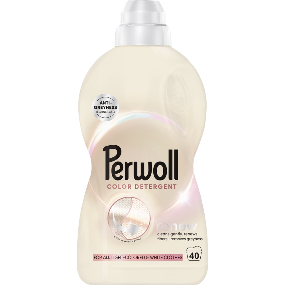 Detergent lichid PERWOLL Renew, Light Colors & White, 2 l, 40 spalari