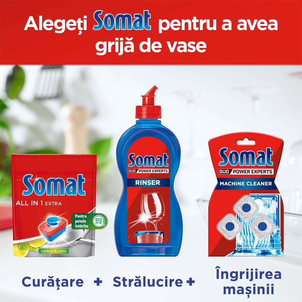 Detergent pentru masina de spalat vase SOMAT All in One Extra, 24 tablete