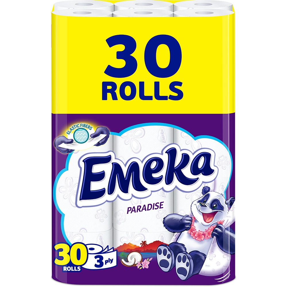 Hartie igienica EMEKA Paradise, 3 straturi, 30 role