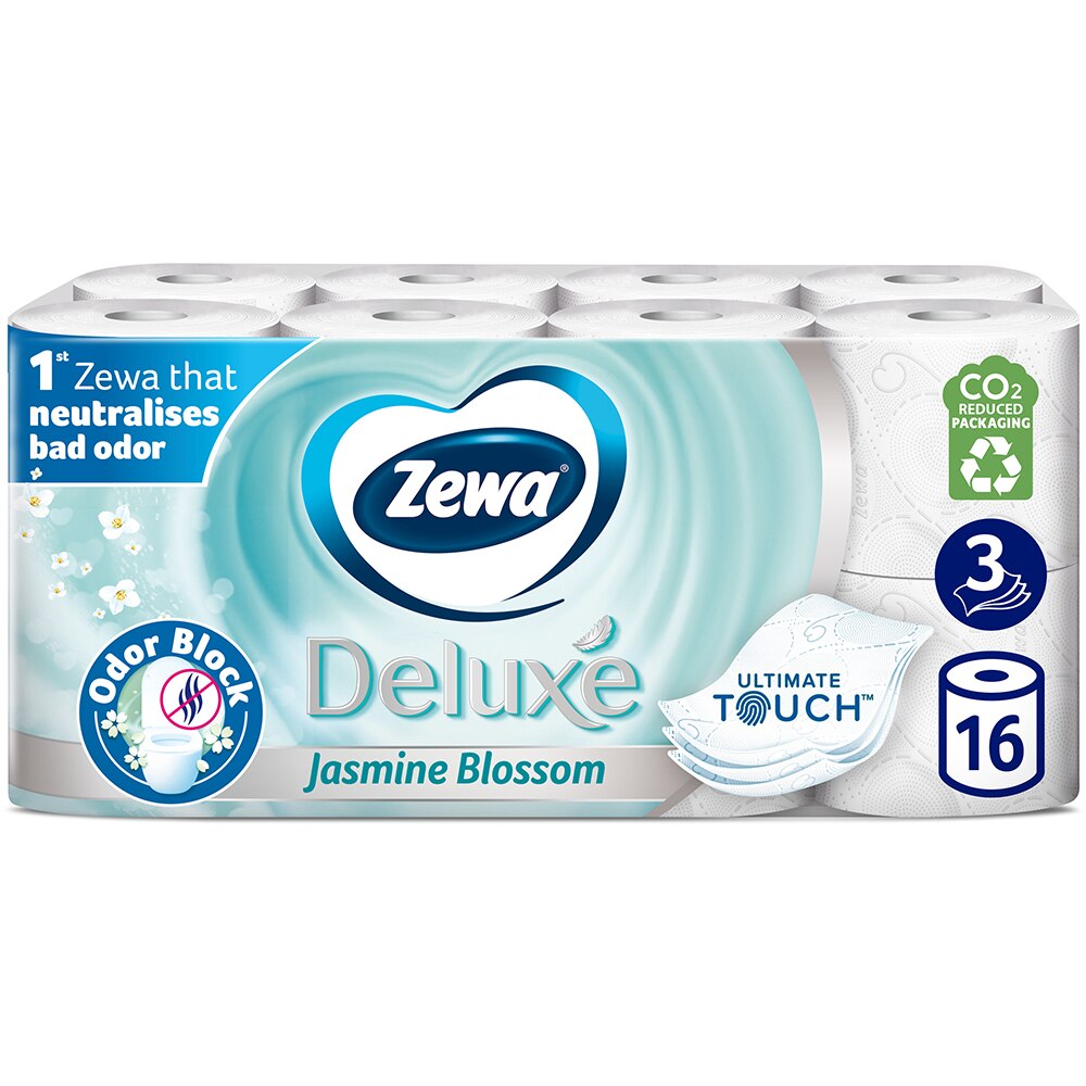 Hartie igienica ZEWA Deluxe Jasmine blossom, 3 straturi, 16 role