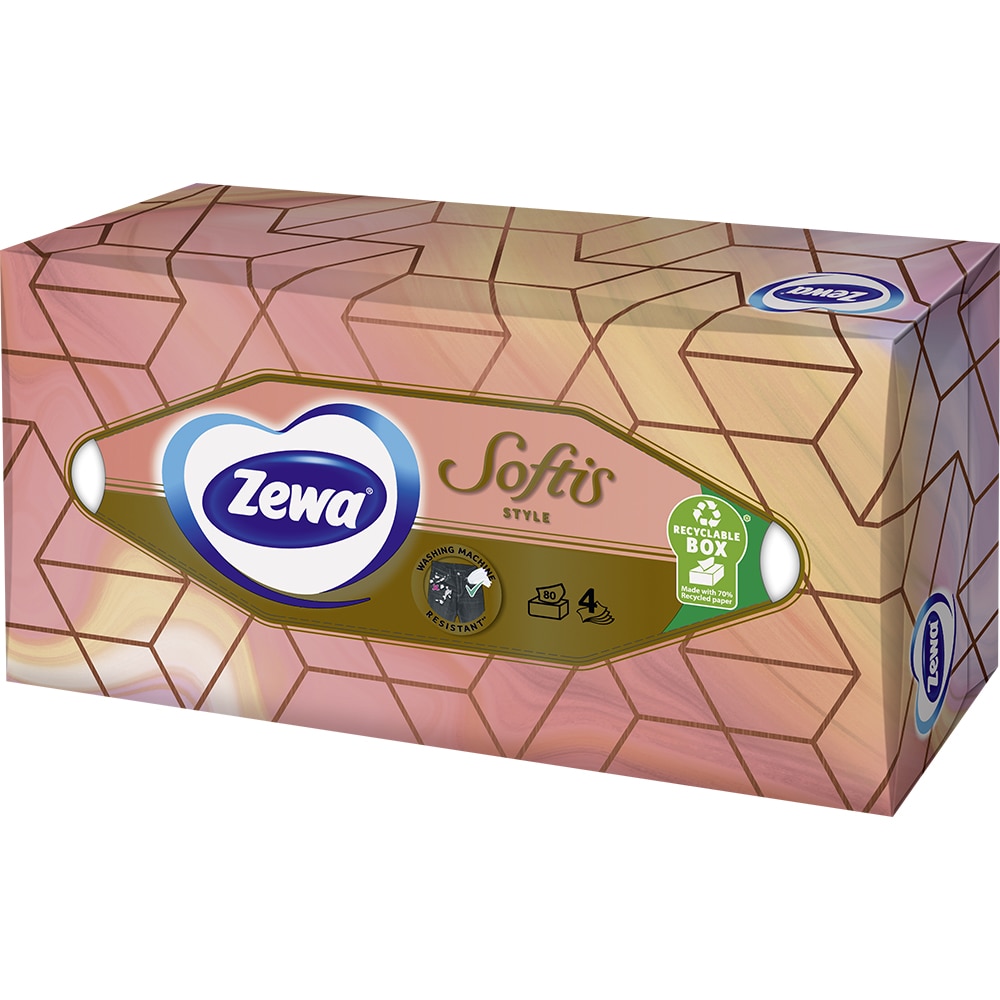 Servetele faciale ZEWA Softis Style, 4 straturi, 80 bucati