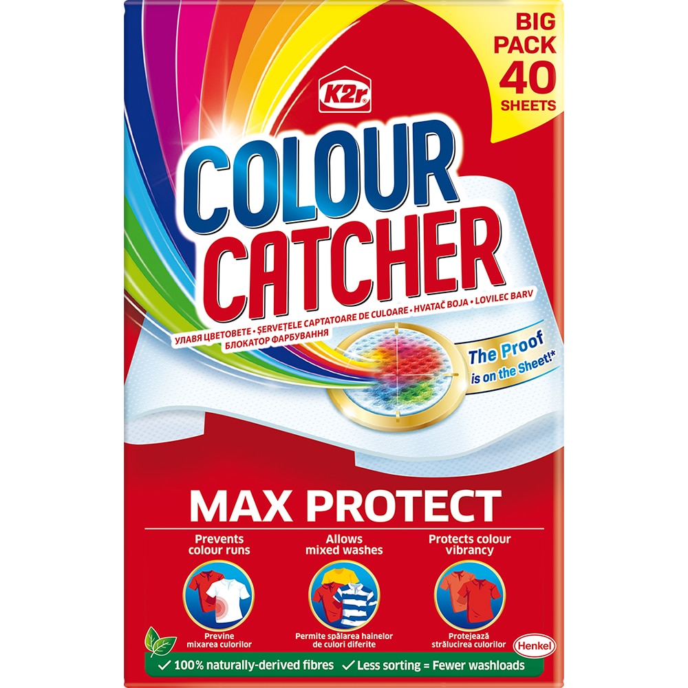 Servetele captatoare culoare K2R Colour Catcher, 40 spalari