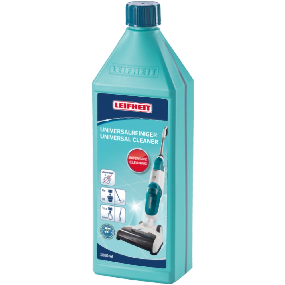 Pachet curatenie LEIFHEIT: Solutie de curatare pardoseli, 1l + Solutie de curatat geamuri, 0.5l + Detergent parchet laminat, 1l