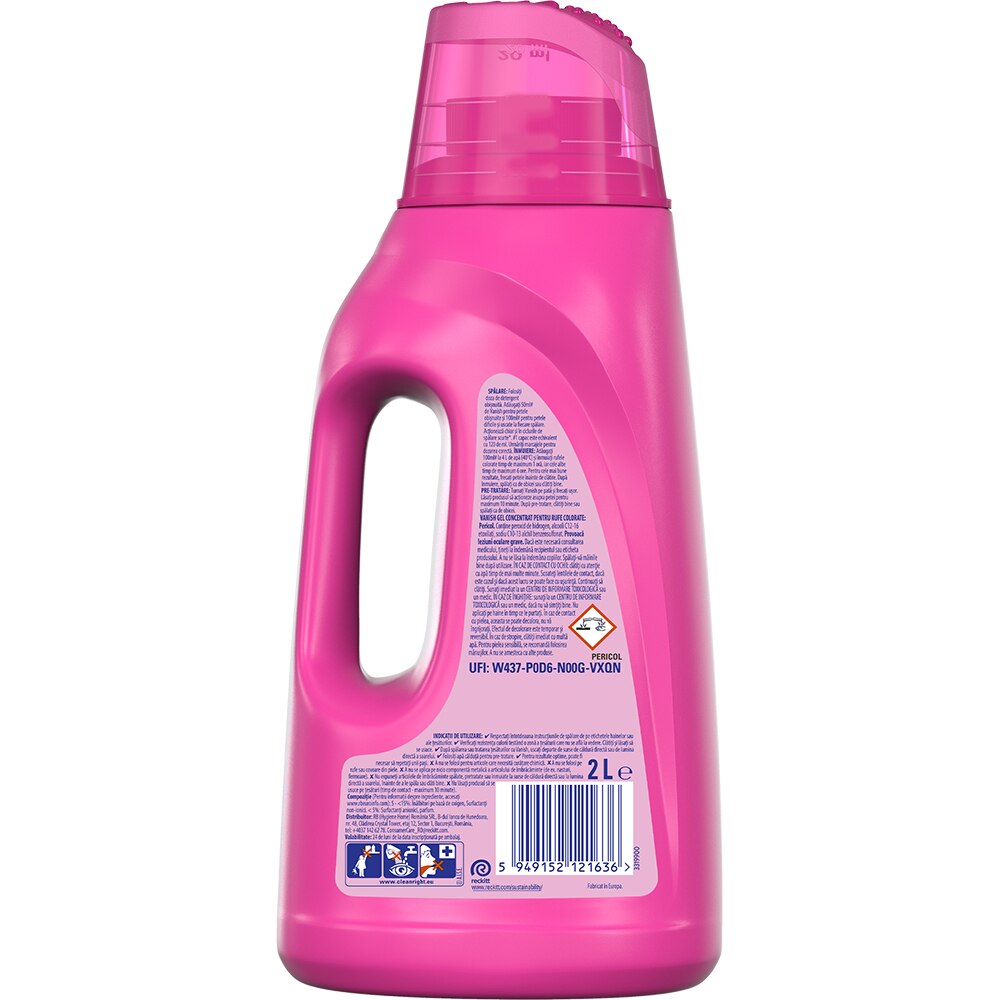 Solutie pentru indepartarea petelor pentru haine colorate VANISH Oxi Action, 2L