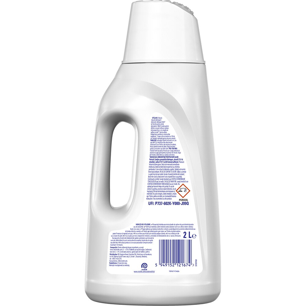 Solutie pentru indepartarea petelor VANISH White, 2L