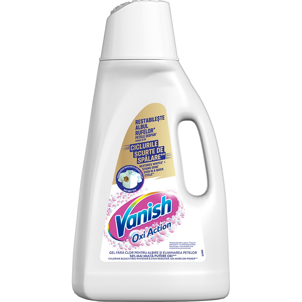 Solutie pentru indepartarea petelor VANISH White, 3L