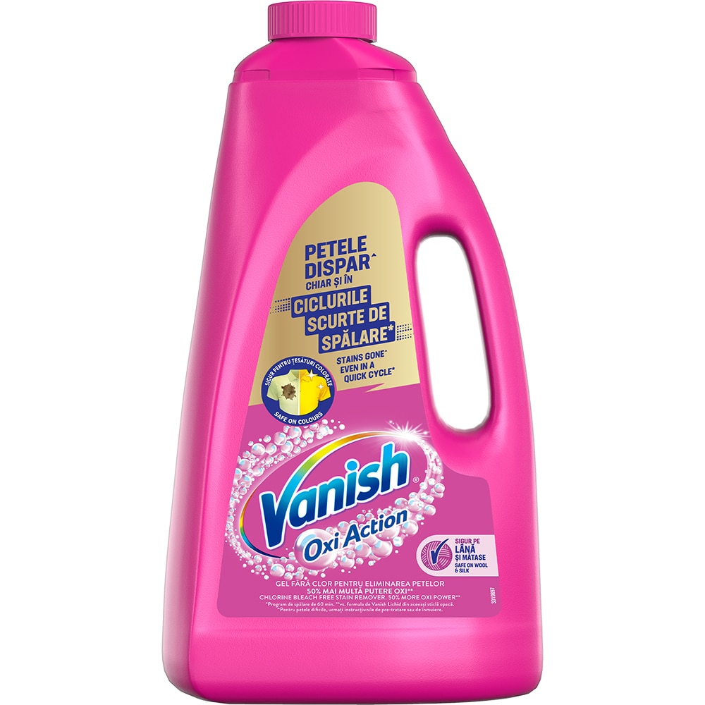 Solutie pentru indepartarea petelor pentru haine colorate VANISH Oxi Action, 4L