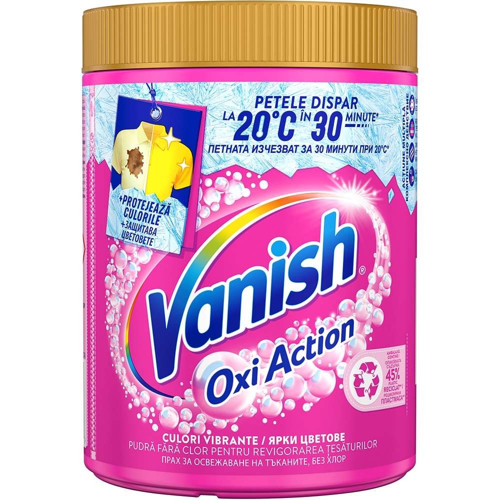 Pudra pentru indepartarea petelor VANISH Oxi Action, haine colorate, 960g