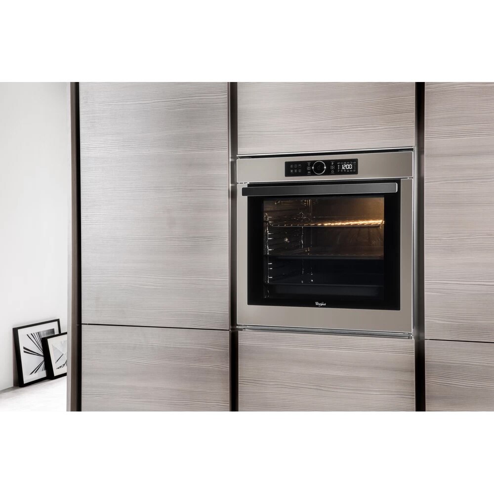 Cuptor incorporabil WHIRLPOOL AKZM 8480 S, Electric, Autocuratare pirolitica, 73 l, Clasa A+, 6th Sense, silver dawn