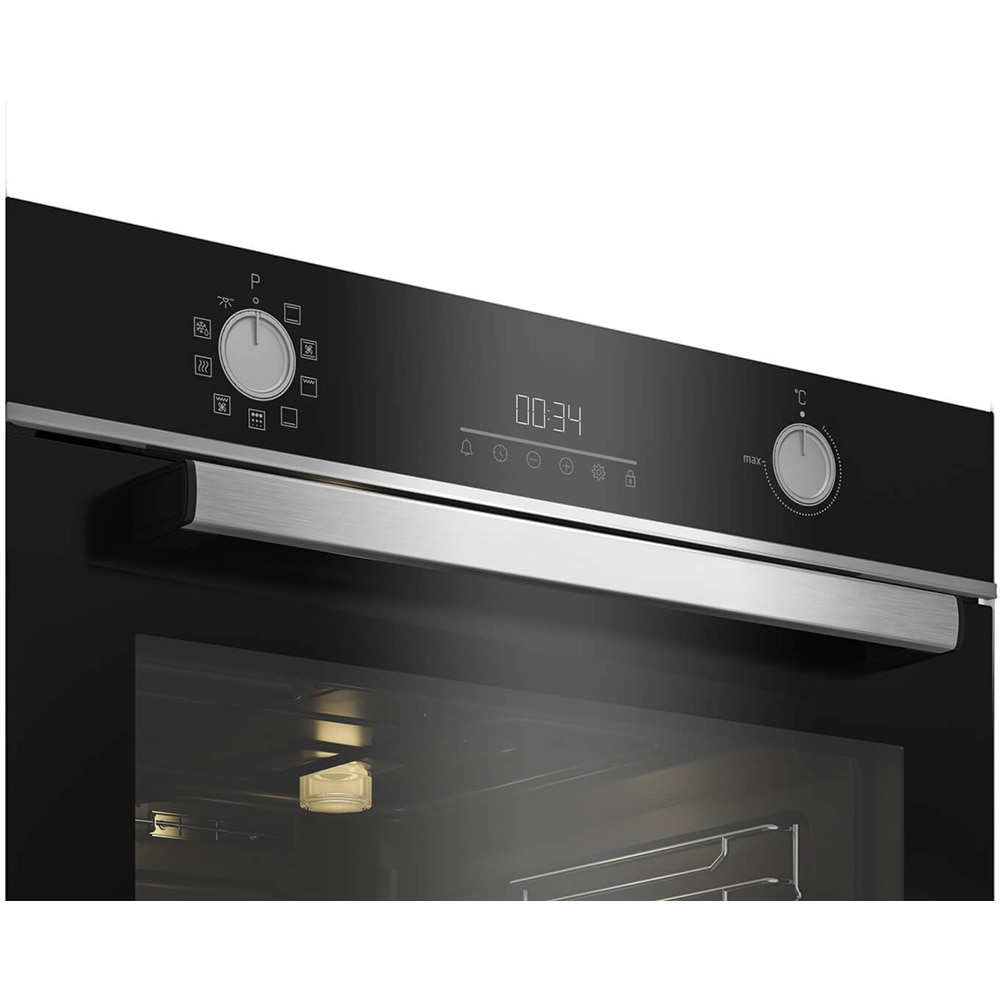 Cuptor incorporabil BEKO BBIM13300XMPSEF, Electric, Autocuratare pirolitica, 72 l, Clasa A+, AeroPerfect, negru