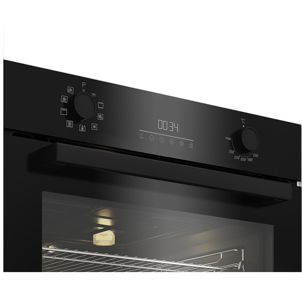 Cuptor incorporabil BEKO BBIM18302BCSE, Electric, Autocuratare SteamShine, 72 l, Clasa A+, negru