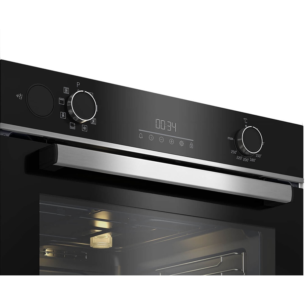 Cuptor incorporabil BEKO BBIS13300XMSE, Electric, Gatire cu abur, Autocuratare catalitica, 72 l, Clasa A+, AeroPerfect, negru
