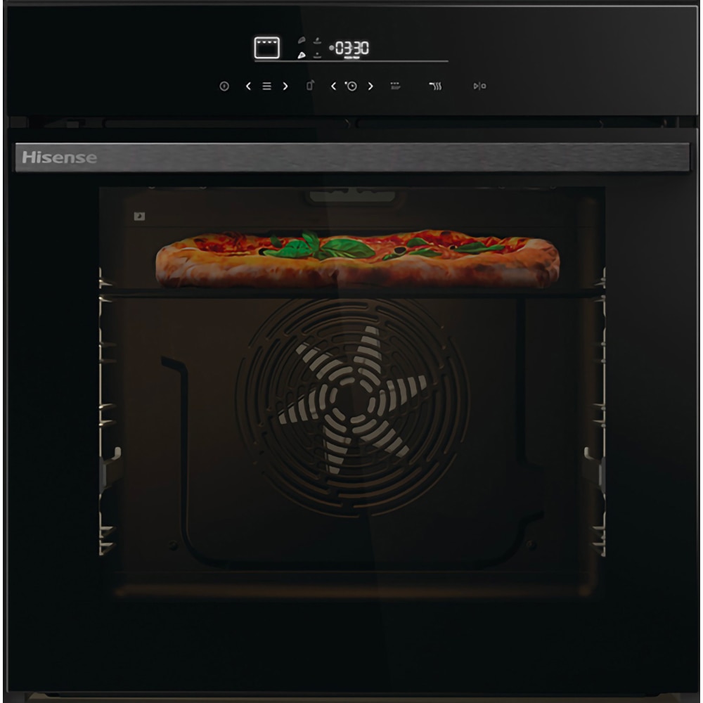 Cuptor incorporabil HISENSE HO66F PIZZACHEF, Electric, Autocuratare pirolitica, 77 l, Clasa A+, Wi-Fi, negru