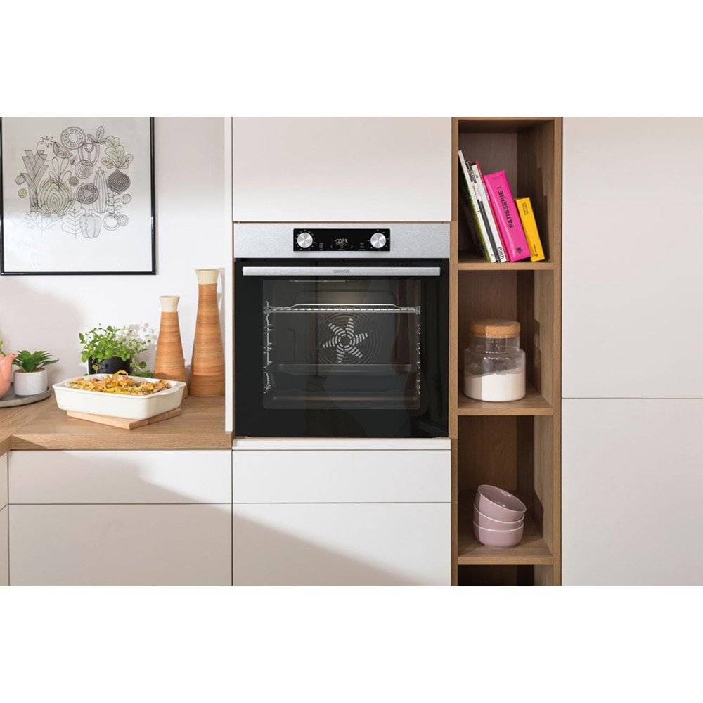 Cuptor incorporabil GORENJE BO6737E02XK, Electric, Autocuratare AquaClean, 77 l, Clasa A, inox