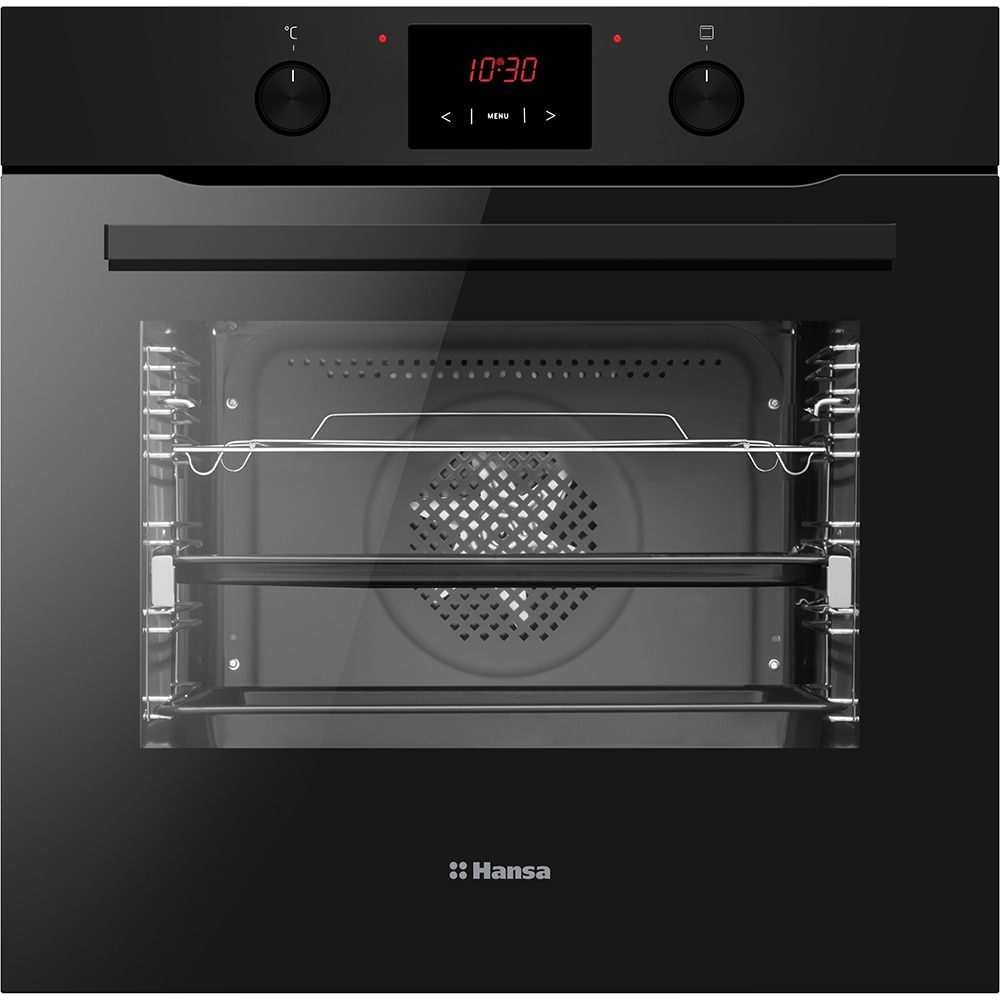 Cuptor incorporabil HANSA BOES68421, Electric, Autocuratare catalitica, 77 litri, Clasa A, negru