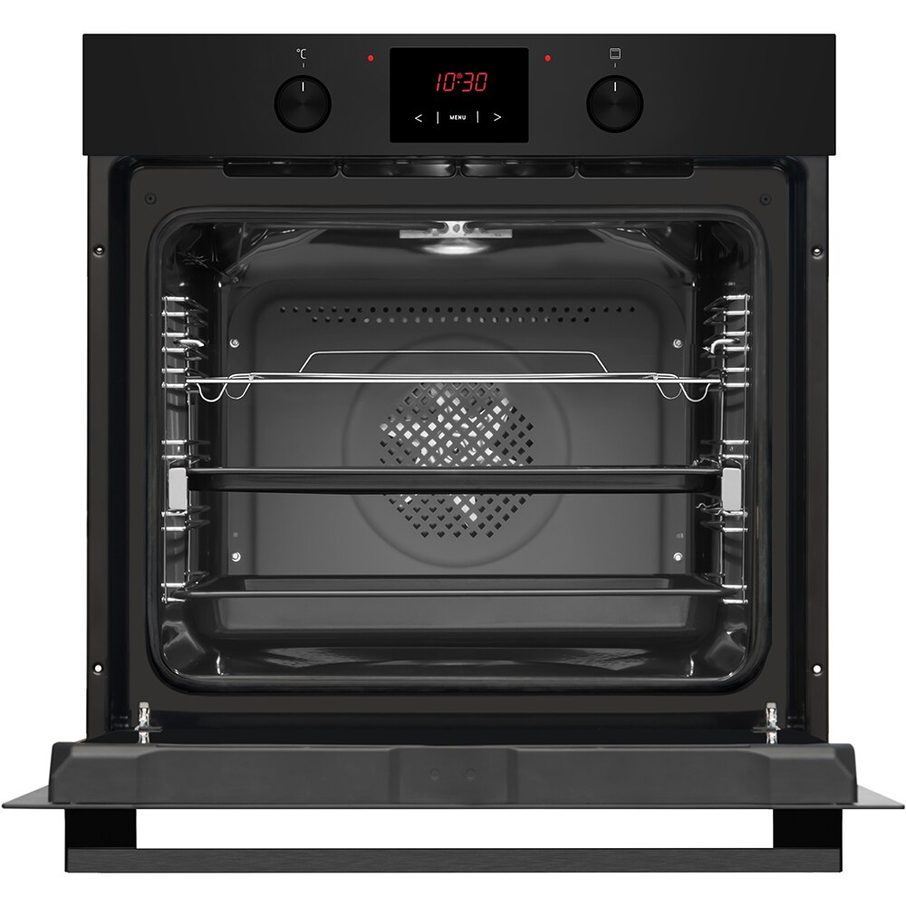 Cuptor incorporabil HANSA BOES68421, Electric, Autocuratare catalitica, 77 litri, Clasa A, negru