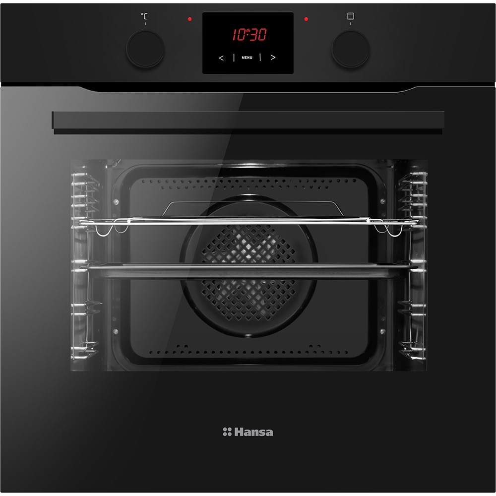 Cuptor incorporabil HANSA BOES68431, Electric, Autocuratare Steam Cleaning, 77 litri, Clasa A, negru