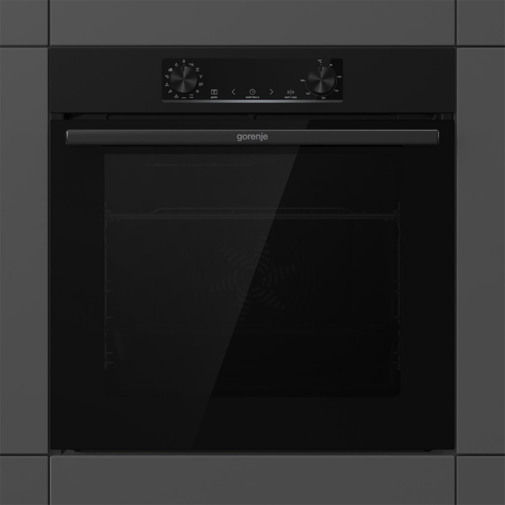 Cuptor incorporabil GORENJE BOP6737E02BK, Electric, Autocuratare pirolitica, 77 l, Clasa A, negru