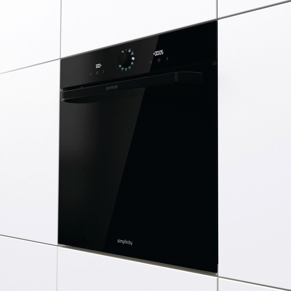 Cuptor incorporabil GORENJE BOS6737SYB, Electric, Autocuratare AquaClean, 77 l, Clasa A, negru