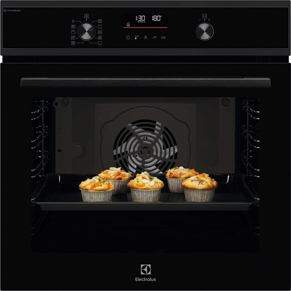 Cuptor incorporabil ELECTROLUX SteamBake EOD6F77H, Electric, Gatire cu abur, Autocuratare catalitica, 72 l, Clasa A+, negru